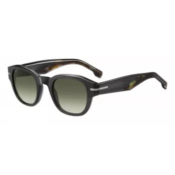 HUGO BOSS BLACK BOSS1717SKB7 meeste päikeseprillid - atsetaatraam, hallid polükarbonaat läätsed, UV400 kaitse
