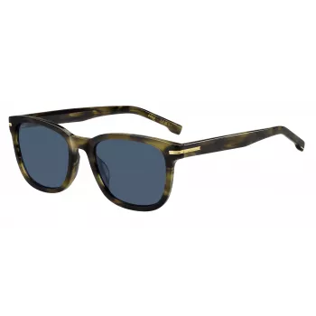 HUGO BOSS BLACK BOSS1722GS517 Ristkülikukujulised päikeseprillid musta raamiga hallide läätsedega 54 mm