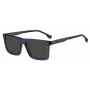 HUGO BOSS BLACK BOSS1765GSPJP Meeste Ristkülikukujulised Päikeseprillid - Must Raam, Hall Lääts, 55/18/150 mm
