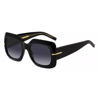 HUGO BOSS BLACK Naiste Päikeseprillid BOSS1730S807 - Ristkülikukujuline atsetaatraam, hallid läätsed, 54mm