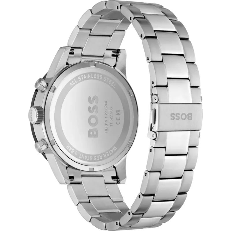 HUGO BOSS Meeste Velocity Kronograafkell 1513922 44mm Roostevaba Teras Sinine Siht