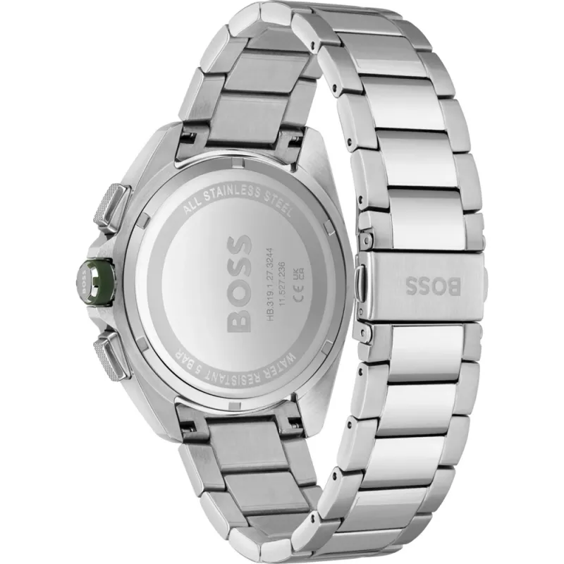 HUGO BOSS meeste käekell 1513951 44mm roostevaba teras sinine sihverplaat kronograaf