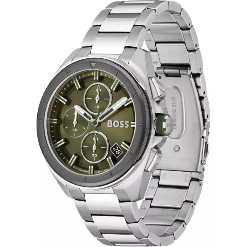 HUGO BOSS meeste käekell 1513951 44mm roostevaba teras sinine sihverplaat kronograaf
