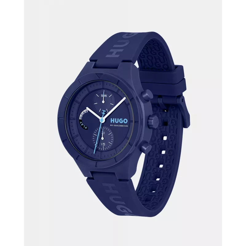 HUGO BOSS Velocity meeste kvartskronograafkell 44mm roostevaba teras sinine sihverplaat