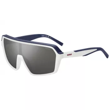 HUGO MAN HG1334GSYO6 Päikeseprillid - Must raam, hallid läätsed, ristkülikukujuline, 99mm