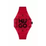 HUGO Meeste Velocity Kronograaf Kvartskell 42mm Roostevabast Terasest Korpuse Musta Silikoonist Rihmaga 1530328