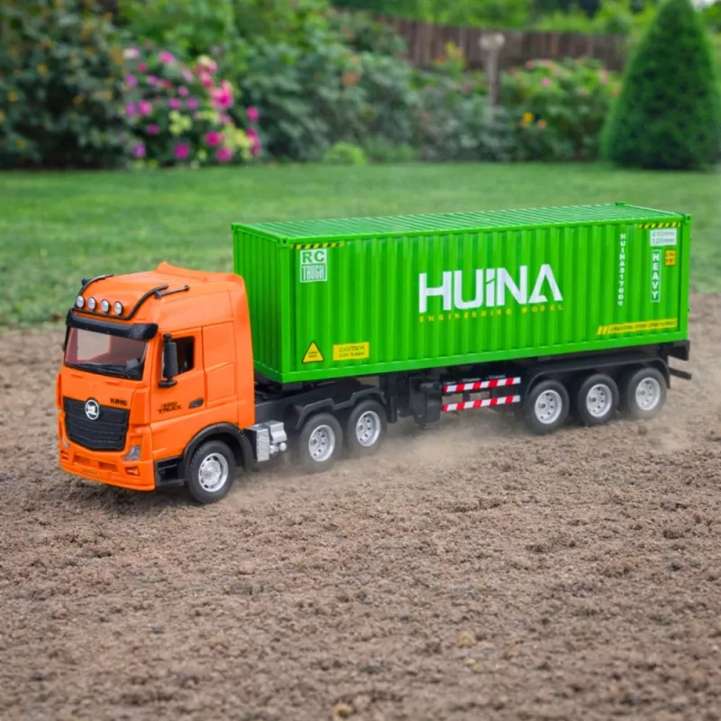 HUINA 1:18 RC kaugjuhitav veok konteineri, tulede ja helidega
