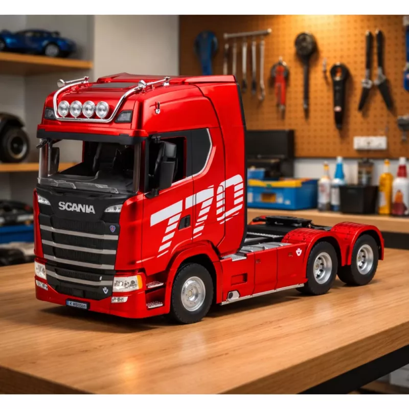 Huina 1501 Scania Remote Controlled Truck, Red, 1:18