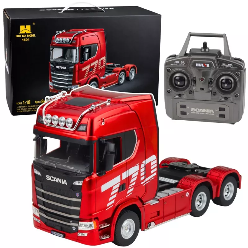 Huina 1501 Scania Remote Controlled Truck, Red, 1:18
