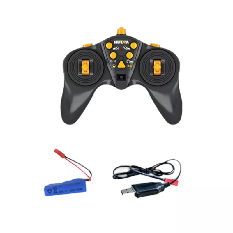 Huina 22747 1:16 RC Roomblekskavaator pöörleva kabiiniga, kaugjuhtimispult - 15 kanalit 2.4GHz LED-tuledega