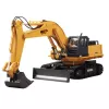Huina 22747 1:16 RC Roomblekskavaator pöörleva kabiiniga, kaugjuhtimispult - 15 kanalit 2.4GHz LED-tuledega
