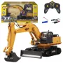 Huina 22747 1:16 RC Roomblekskavaator pöörleva kabiiniga, kaugjuhtimispult - 15 kanalit 2.4GHz LED-tuledega