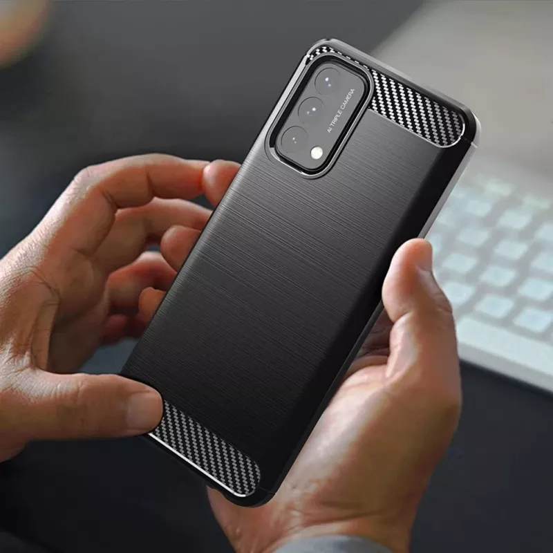 Hurtel Carbon Case Flexible Cover for OnePlus Nord N200 5G Black