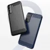 Hurtel Carbon Case Flexible Cover for Samsung Galaxy S21 FE Black