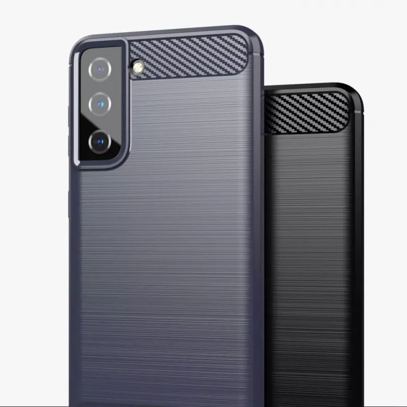 Hurtel Carbon Case Flexible Cover for Samsung Galaxy S21 FE Black