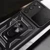 Hurtel Hybrid Armor Camshield ümbris Samsung Galaxy A14 jaoks - sinine