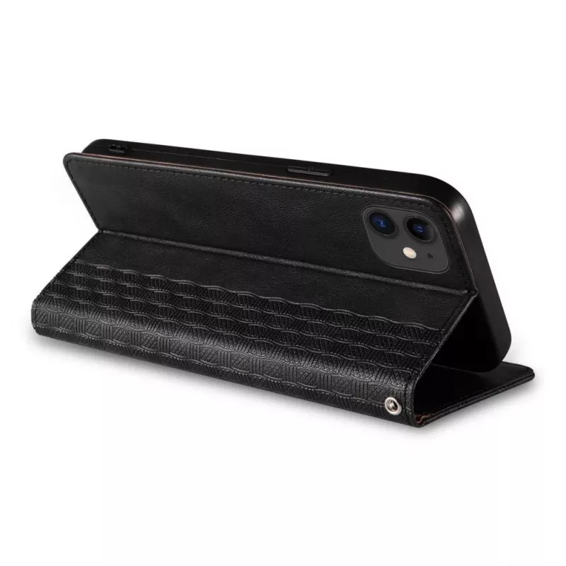 Hurtel Magnet Strap Case iPhone 13 Mini jaoks – rahakotiga ümbris koos miniatuurse nööriga – must
