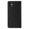 Hurtel Magnet Strap Case iPhone 13 Mini jaoks – rahakotiga ümbris koos miniatuurse nööriga – must
