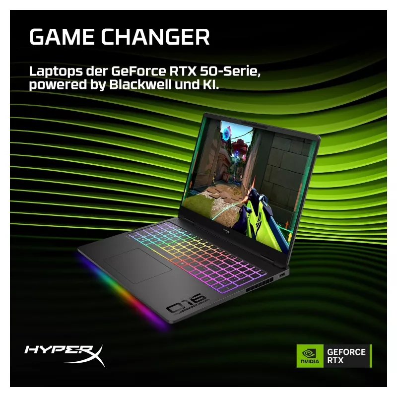 HyperX OMEN 16-ak1090ng mängusülearvuti, 16.1 inch QHD 165Hz, AMD Ryzen AI 9-HX475, 32GB DDR5, 1TB SSD, RTX 5070 Ti 12GB, Win11 Home