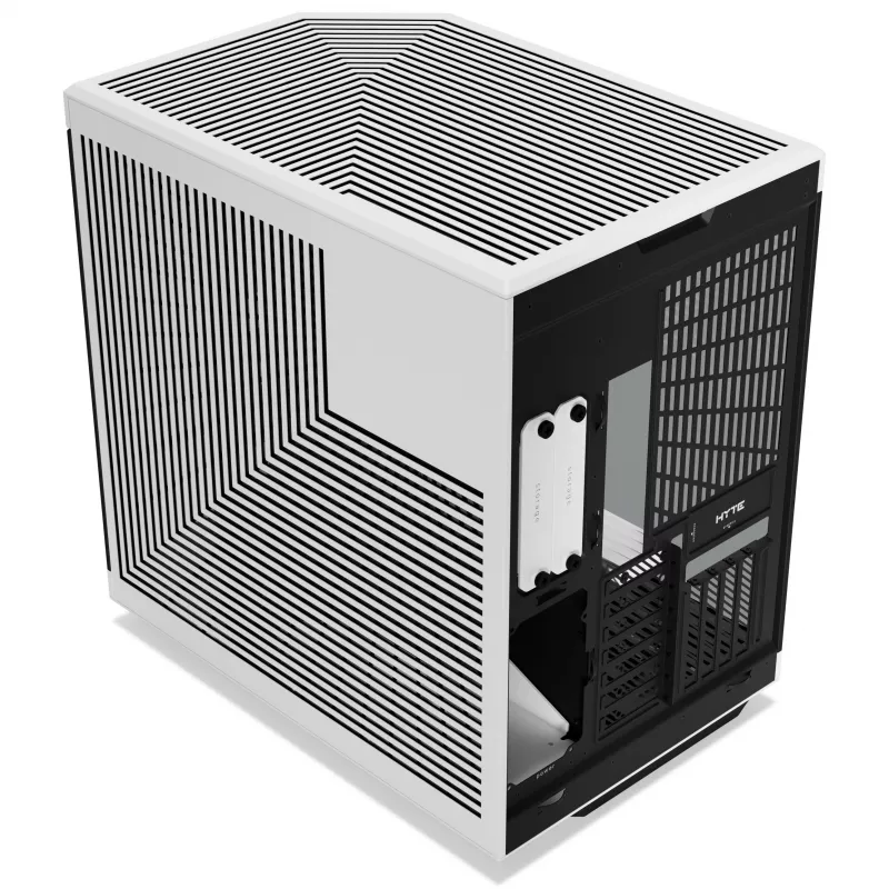 Hyte Y70 Panda Mid Tower korpus 14,1-tollise puuteekraaniga, karastatud klaas, must/valge