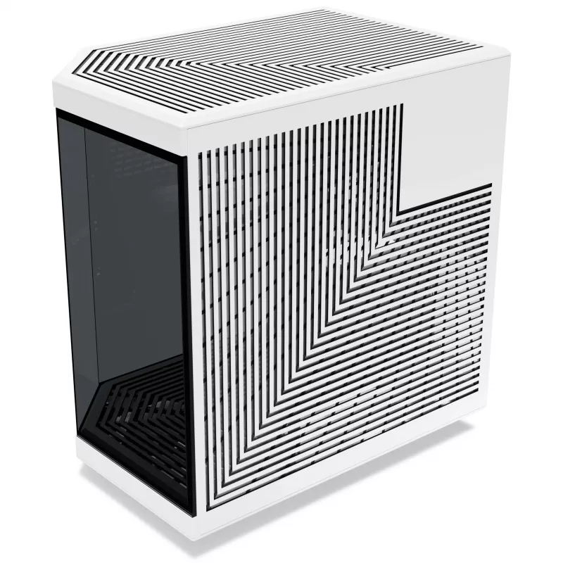 Hyte Y70 Panda Mid Tower korpus 14,1-tollise puuteekraaniga, karastatud klaas, must/valge