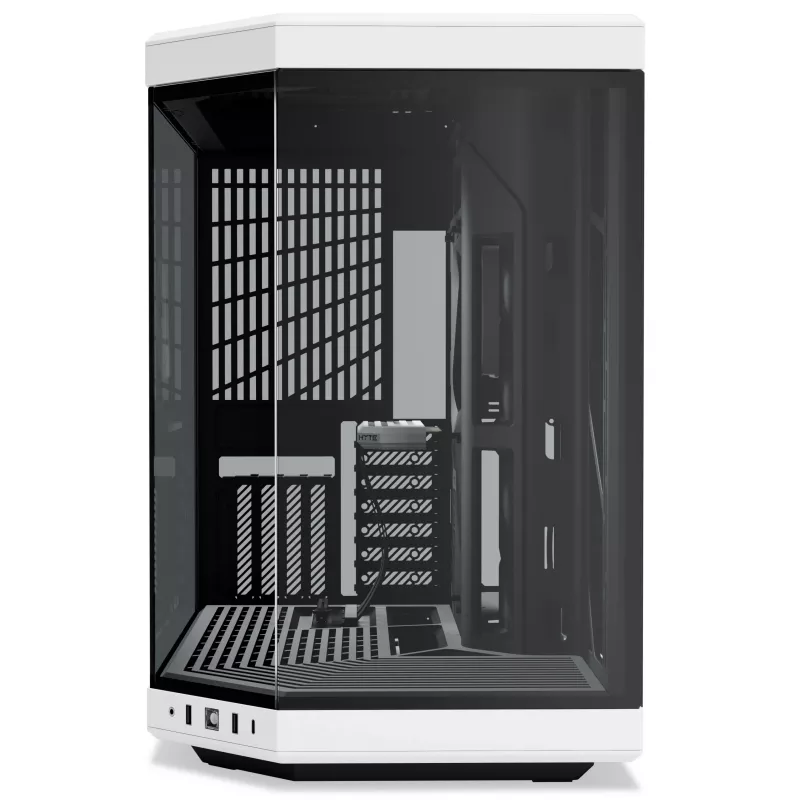 Hyte Y70 Panda Mid Tower korpus 14,1-tollise puuteekraaniga, karastatud klaas, must/valge