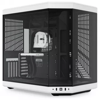 Hyte Y70 Panda Mid Tower korpus 14,1-tollise puuteekraaniga, karastatud klaas, must/valge