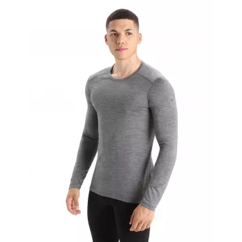Icebreaker 200 Oasis LS Crew Thermal Base Layer - Stone (Size L)