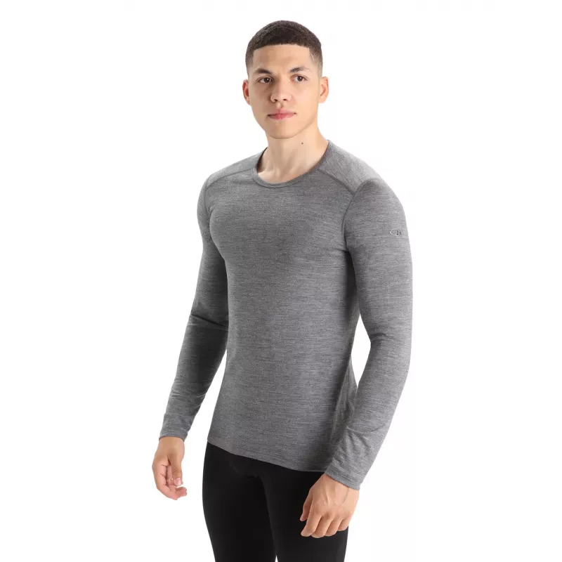 Icebreaker 200 Oasis LS Crew Thermal Base Layer - Stone (Size L)