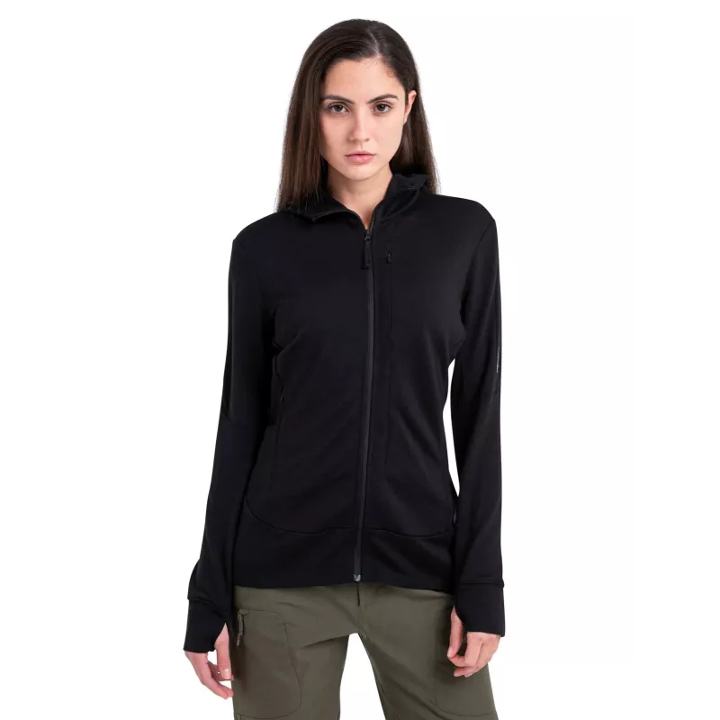 Icebreaker Quantum LS Zip Hoodie naiste must