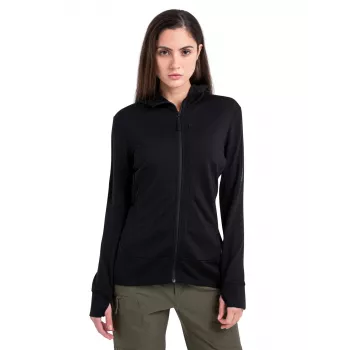 Icebreaker Quantum LS Zip Hoodie naiste must