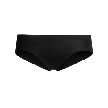 Icebreaker Siren Hipkini naiste mustad meriinovillased aluspüksid