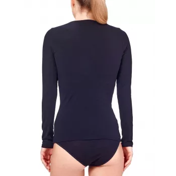 Icebreaker Siren L/S Sweetheart Long Sleeve Top - Must, XS