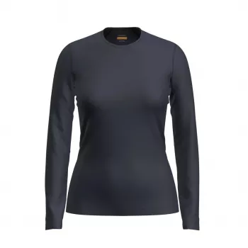 Icebreaker Naiste 200 Oasis Pikkade Varrukatega Crewe Kaelusega Termiline Aluskiht - Midnight Navy - XS