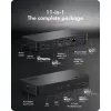 ICY BOX Heart Dock 2255 11-in-1 dokkimisjaam, DisplayLink DL-6950, 2x HDMI/DP 4K@60Hz, 96W Power Delivery, Gigabit LAN, USB-C/A 10Gbps
