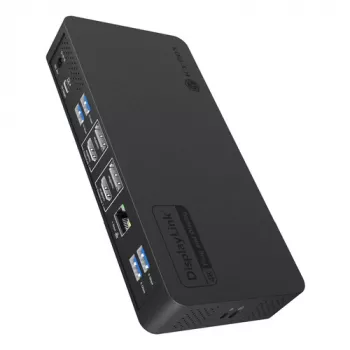 ICY BOX Heart Dock 2255 11-in-1 dokkimisjaam, DisplayLink DL-6950, 2x HDMI/DP 4K@60Hz, 96W Power Delivery, Gigabit LAN, USB-C/A 10Gbps