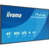IIYAMA LH4366UHSB-B1AG 43-tolline 4K UHD digitaalne märgistusekraan, VA-paneel, 500 cd/m², 24/7 töö, Android 9.0, Wi-Fi, 2x 10W kõlarid