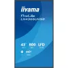 IIYAMA LH4366UHSB-B1AG 43-tolline 4K UHD digitaalne märgistusekraan, VA-paneel, 500 cd/m², 24/7 töö, Android 9.0, Wi-Fi, 2x 10W kõlarid