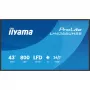 IIYAMA LH4366UHSB-B1AG 43-tolline 4K UHD digitaalne märgistusekraan, VA-paneel, 500 cd/m², 24/7 töö, Android 9.0, Wi-Fi, 2x 10W kõlarid