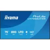 IIYAMA LH7566UHSB-B1AG 75-tolline 4K UHD digitaalne infotahvel Android 11 ja 24/7 töörežiimiga