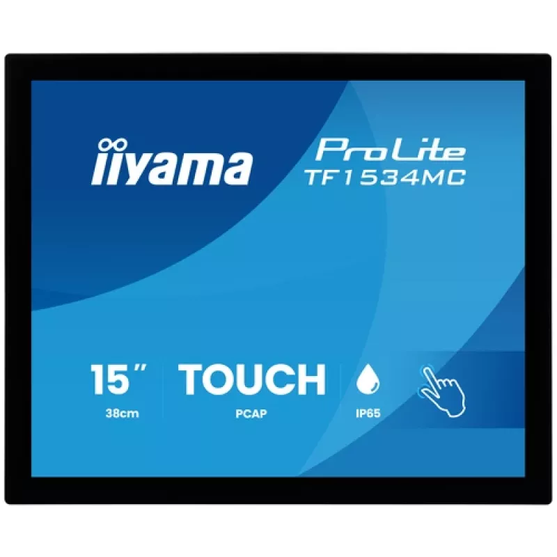IIYAMA ProLite TF1534MC-B8X 15-tolline XGA TN LED puutetundlik monitor (HDMI, DP, VGA, USB, IP54)
