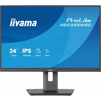 IIYAMA ProLite XB2495WSC-B1 24.1 tolline WUXGA IPS 100Hz monitor USB-C hubiga, reguleeritava kõrgusega, VESA, kõlaritega