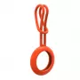 iLike AirTag Silicone Keychain Loop Case Orange