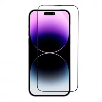 iLike Apple 5D Full Glue Tempered Glass iPhone 13 / 13 Pro / 14 musta raamiga + paigaldusraam