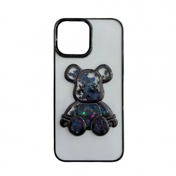 iLike Apple iPhone 13 silikoonist ümbris Desire Bear must