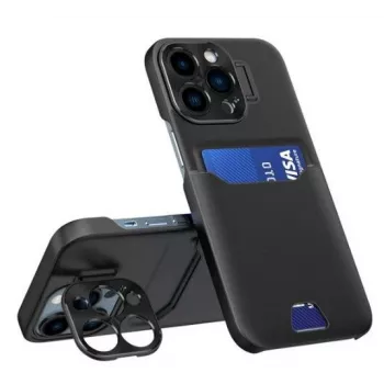 iLike Apple iPhone 14 Pro Leather Stand Case Cover Card Wallet with Stand Black