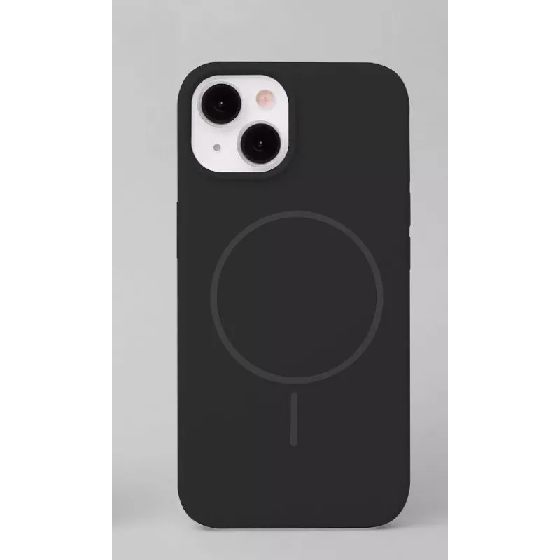 iLike Apple iPhone 14 Soft Touch Silicone Case With Magnetic Black