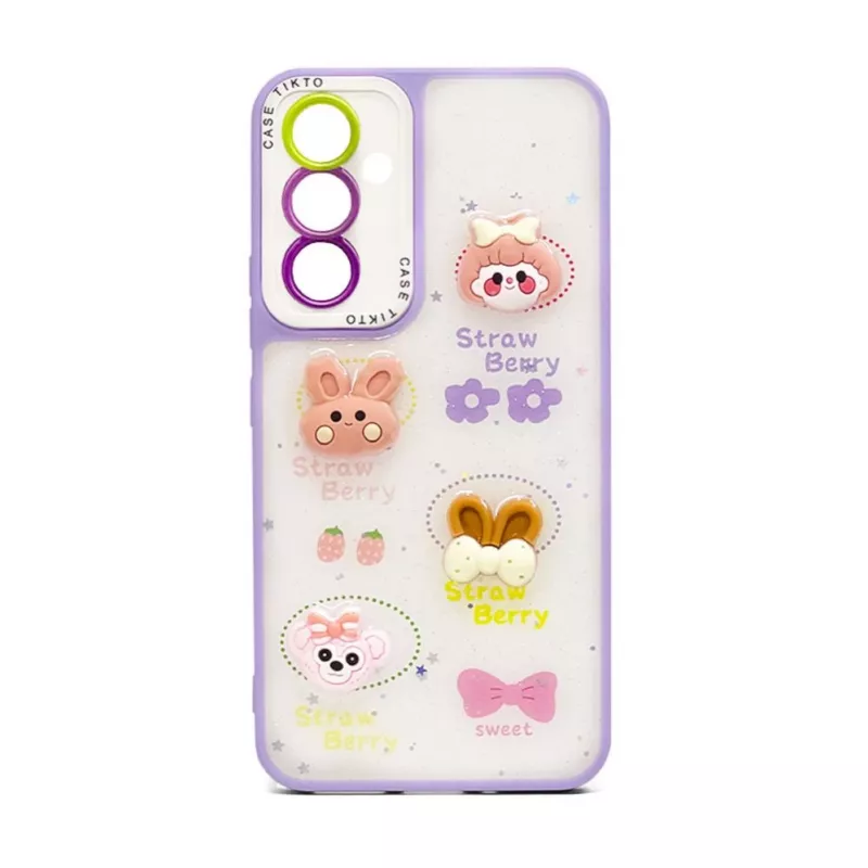iLike Apple iPhone 15 Pro EPOXY CARTOON COVER Light Purple