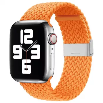 iLike Apple Watch 38/40/41mm Punutud Kangast Rihm Oranž