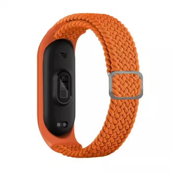 iLike Punutud Kangast Rihm Xiaomi Mi Band 3/4/5/6 jaoks - Oranž